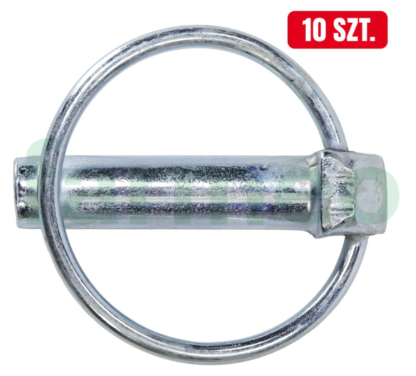 Przetyczka rolnicza fi-11 mm, stal sprężynowa z powłoką antykorozyjną, opakowanie 10 szt., pasuje do maszyn rolniczych; 42370380 APARTS