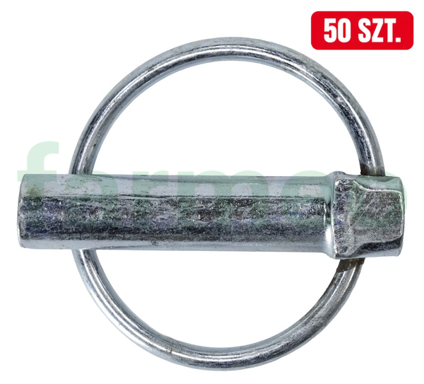 Przetyczka rolnicza fi-11 mm, stal sprężynowa z powłoką antykorozyjną, opakowanie 50 szt., pasuje do maszyn rolniczych; 42370380 APARTS