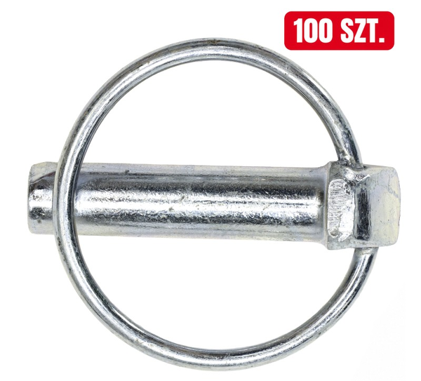 Przetyczka rolnicza fi-11 mm, stal sprężynowa z powłoką antykorozyjną, opakowanie 100 szt., pasuje do maszyn rolniczych; 42370380 APARTS