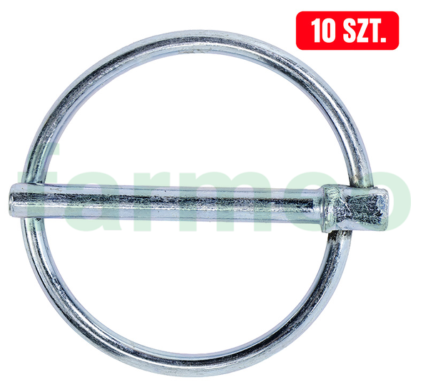 Przetyczka rolnicza fi-4,5 mm, stal sprężynowa z powłoką antykorozyjną, opakowanie 10 szt., pasuje do maszyn rolniczych; APARTS