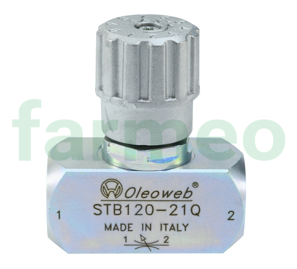 Zawór VRFB 90 z regulacją dławiący w dwie strony gwinty: 1/2" przepływ: 50L/min VRFB90G1/2, 21012529 APARTS