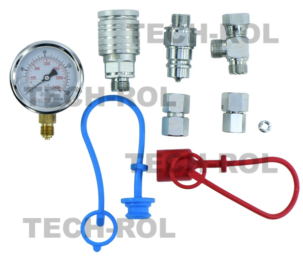 Zestaw pomiarowy ciśnienia hydrauliki 0-160 bar, fi-63 mm, z gniazdem i wtyką EURO ISO; 1.52.00.514 Produkt standard