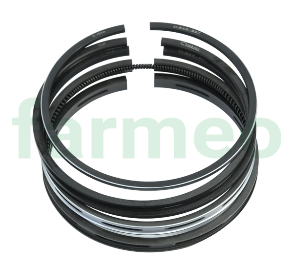 Komplet pierścieni tłokowych silnika, z dolnym pierścieniem olejowym, Nominał fi 91,48 mm, 5 szt. na komplet, do silnika AD3.152, MF-3; 41158057, 745818M91 MAR-MOT Września
