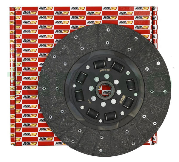 Tarcza sprzęgła, fi-340 mm, 12 frezów, okładzina pleciona, pasuje do ciągników MTZ-80/82; 70-1601130 Brake Stop