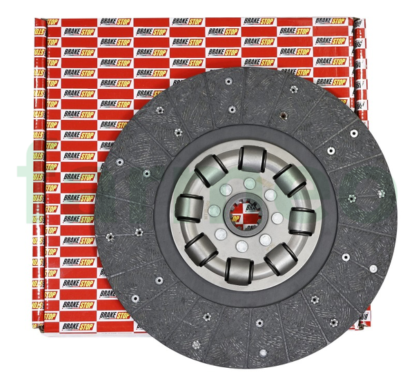 Tarcza sprzęgła, fi-340 mm, 12 frezów, okładzina pleciona, pasuje do ciągników MTZ- 82TS; 85-1601130 Brake Stop