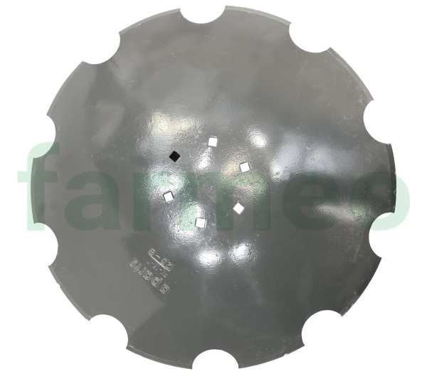 Talerz zębaty fi - 560 mm; grubość - 4,0 mm, 6 - otworów / rozstaw 120 mm, stal węglowa 38-42 hrc; Brona talerzowa; APARTS