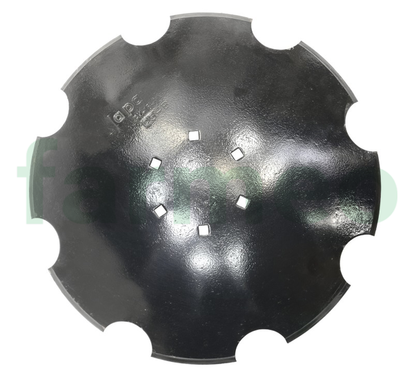 Talerz zębaty fi - 460 mm, grubość - 3,5 mm, 6 - otworów / rozstaw 120 mm, stal borowa 45hrc; Brona talerzowa; Z-7 APARTS