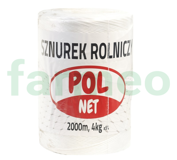 Sznurek do pras rolniczych PP biały 2000 m, 4 kg, 500 m/kg, TEX 2000, 1 szt.; Tex-2000 POL NET