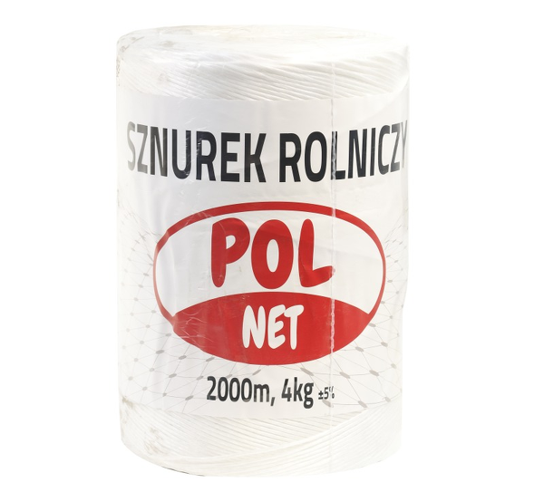 Sznurek do pras rolniczych PP biały 2000 m, 4 kg, 500 m/kg, TEX 2000, 1 szt.; Tex-2000 POL NET